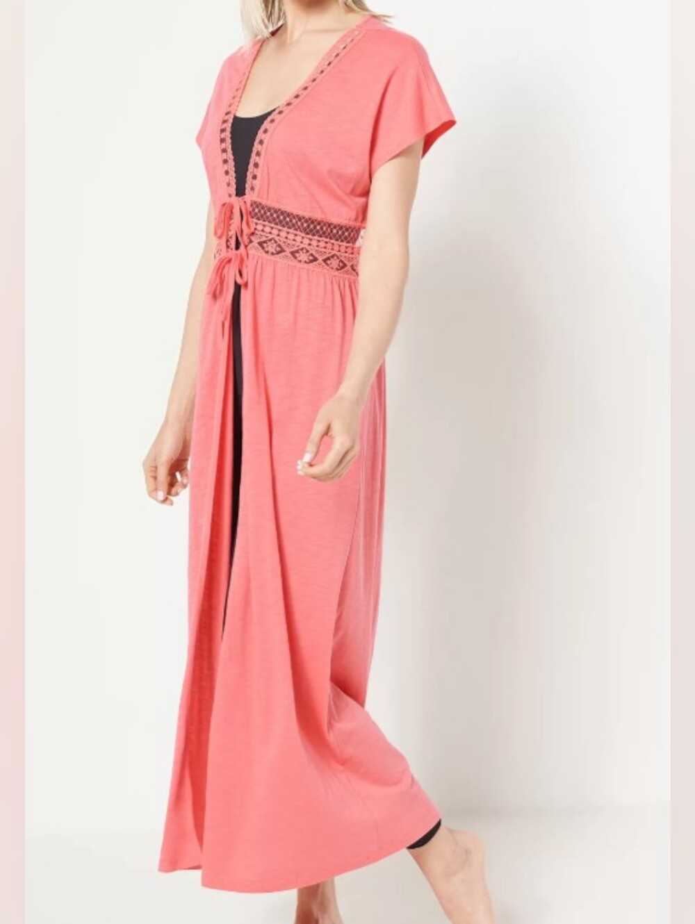 Belle Beach Swimsuit Coverup, Coral, Size XS/S - See Description